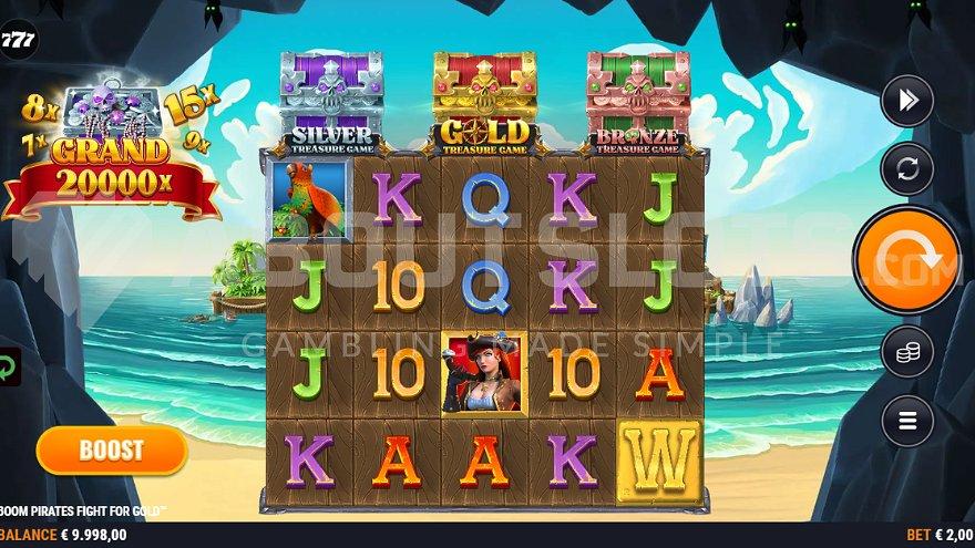 A casino slot with a pirate theme.