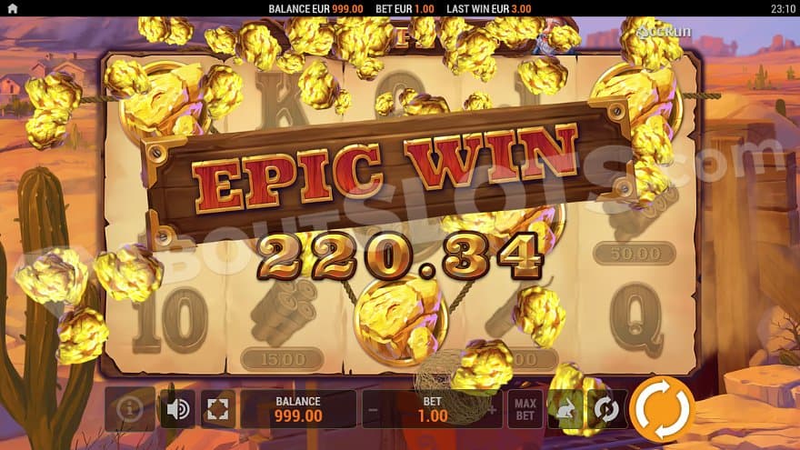 A text saying "Epic Win 220.34."