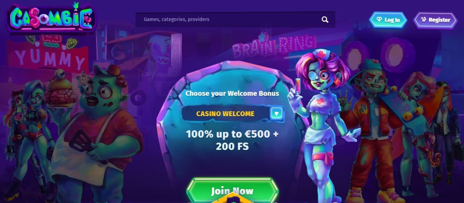 Betroom24 Casino's homepage, showing the Spinoleague tournament with €10,000,000 prize pools.