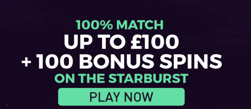 £100 Welcome Bonus + 100 Free Spins