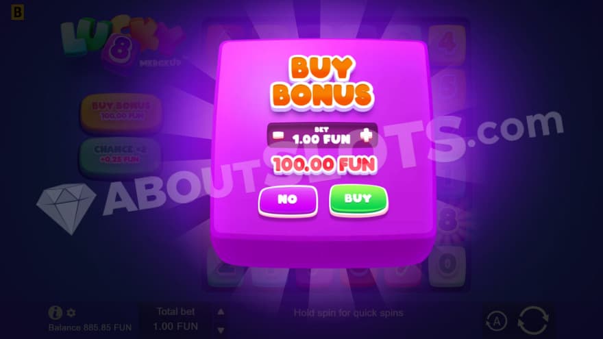 Bonus buy feature with one option to choose from.