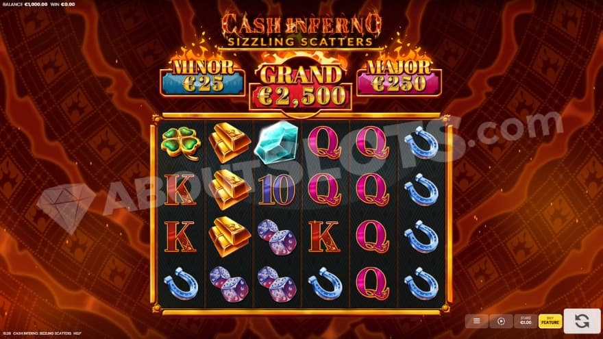 A casino slot on a burning background.