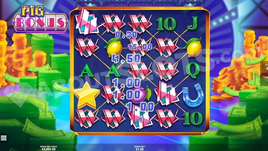 A win containing 14 Wild Symbols in the free spins.