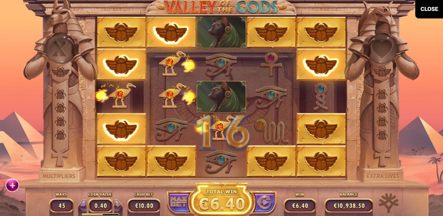 Valley of the Gods Slot Gameplay