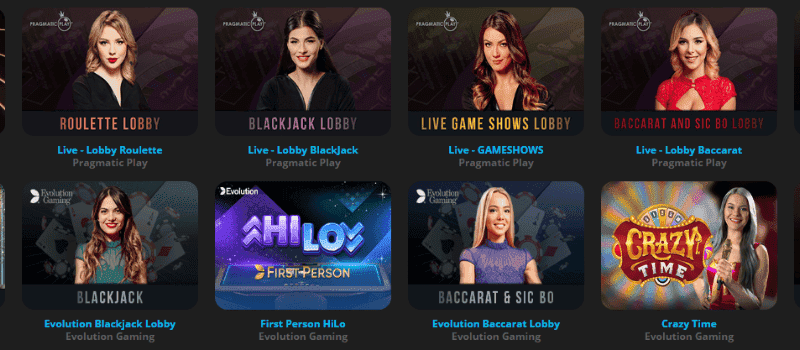 HeyCasino Live Games: casino favorites with live dealers.