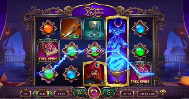 Sahara Nights Slot Gameplay