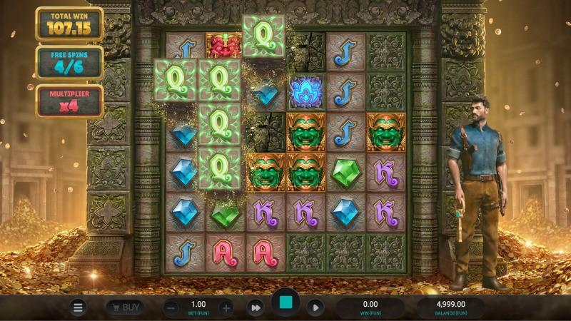 Bonus game of the slot Ancient Tumble by Relax Gaming.