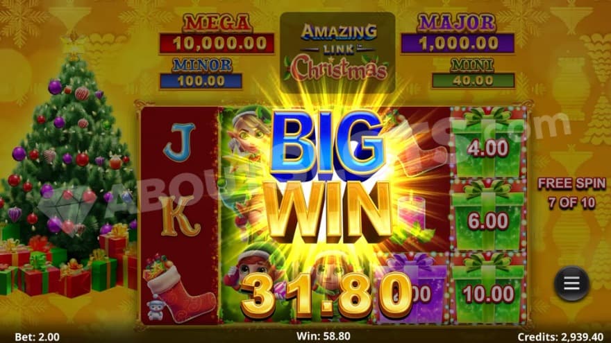 A big win of €31.8 in the Free Spins.