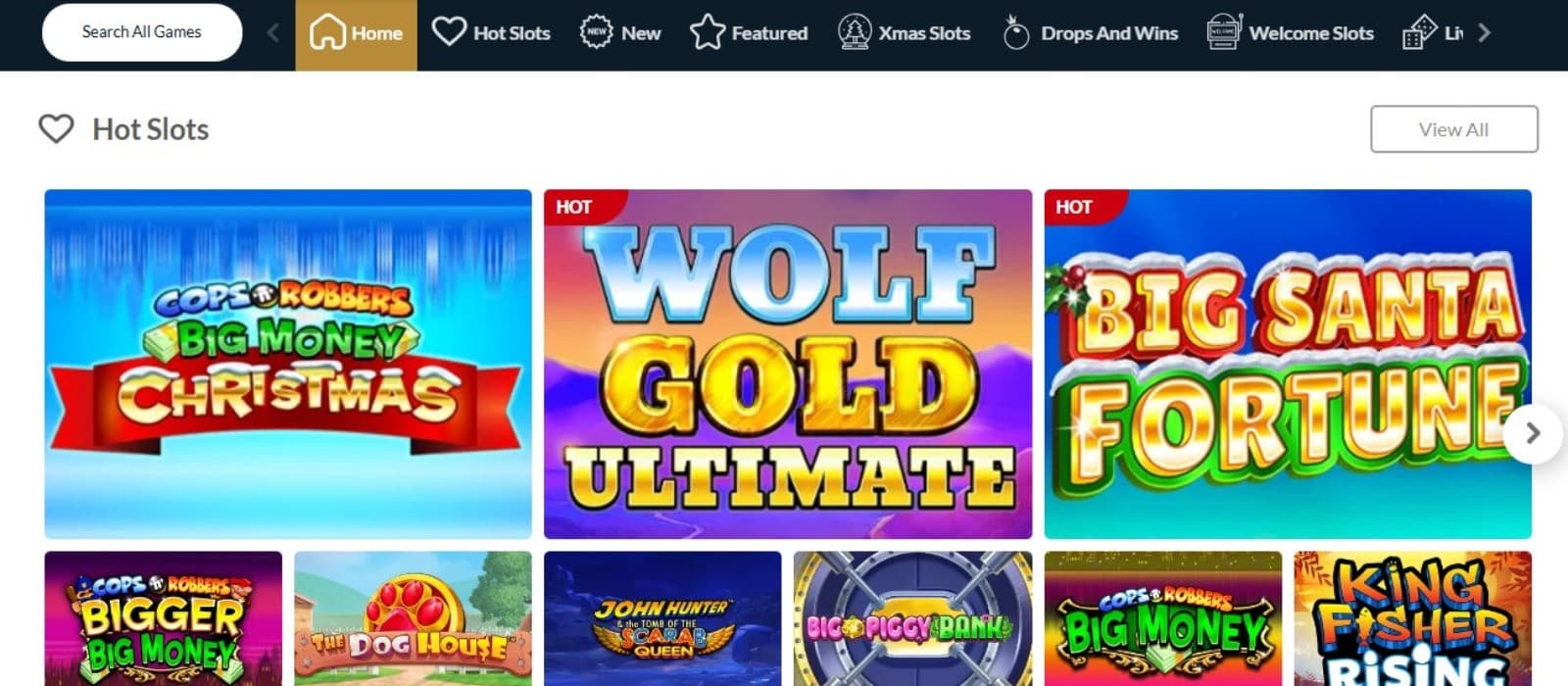 Mango Spins Casino's slot games category, showing exciting titles such as Moon Princess and other games.