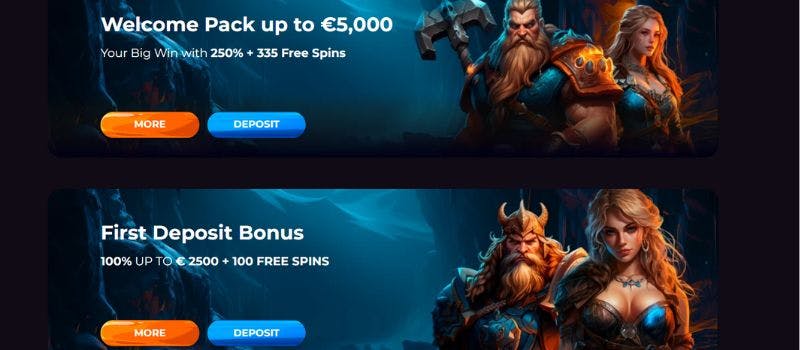 Two of the promotions available at Rakoo Casino.