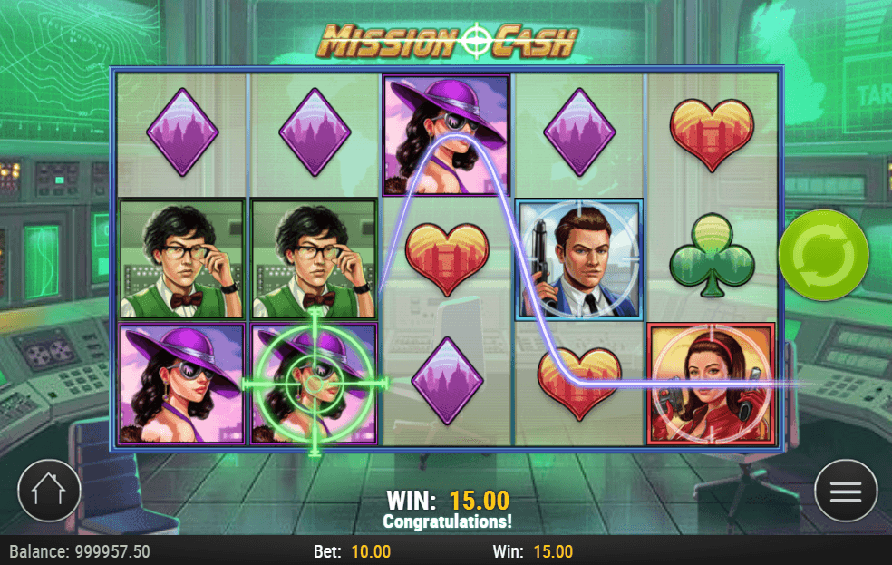 Mission Cash slot gameplay