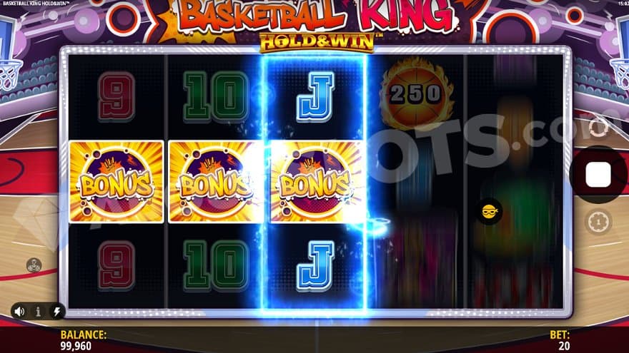 Three Scatter Symbols on reels 1, 2, and 3 triggers the free spins.