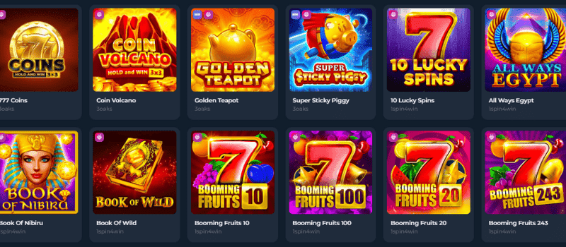 Rebellion Casino offers a vast selection of online slot games.