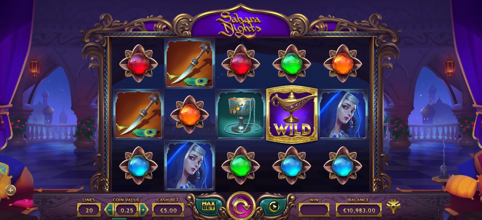 Sahara Nights Slot Gameplay