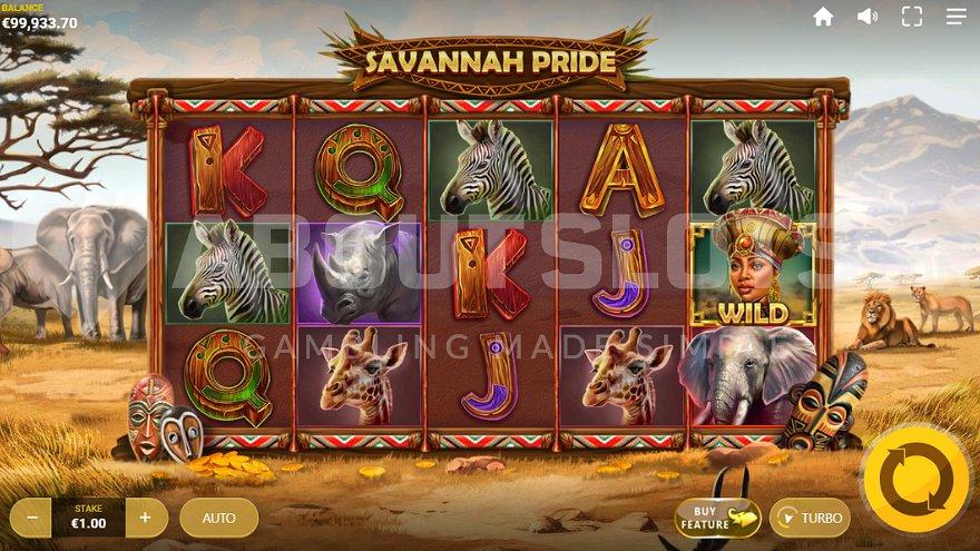 A casino slot on the African savannah.