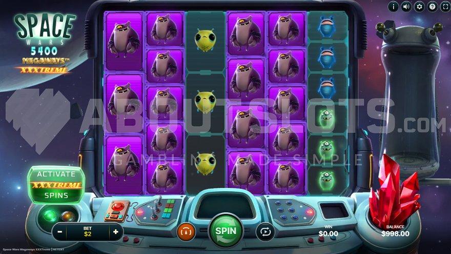 A casino slot in a spaceship. 