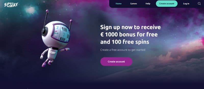 The SpinAway has a welcome offer for all new players where you get 1000 EUR + 100 free spins.