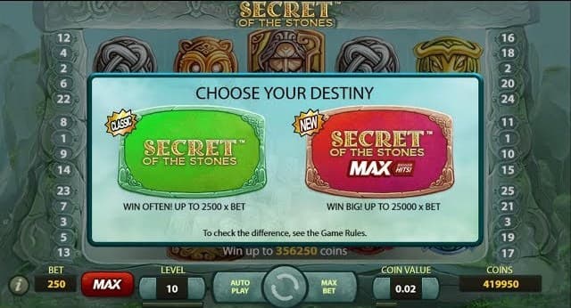 Secrets of the Stones MAX slot gameplay