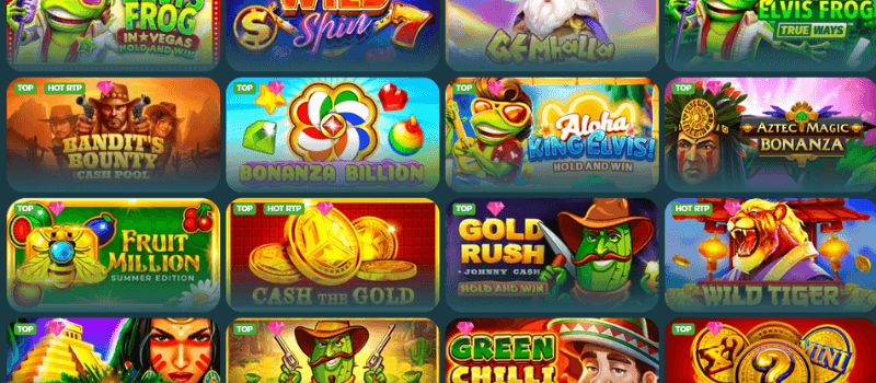 A selection of slots at Abo Casino