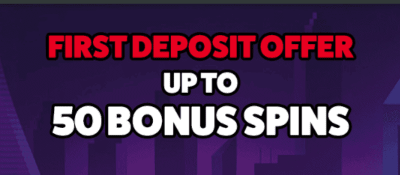 Welcome offer at Slots Rush Casino: Up to 50 free spins on your first deposit, plus other bonus opportunities.