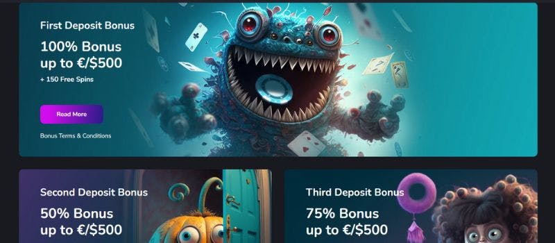 Some of the promotions available at Scream Casino.