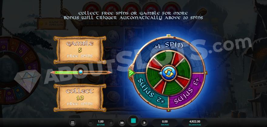 Bonus Booster wheel with a chance to get extra free spins.