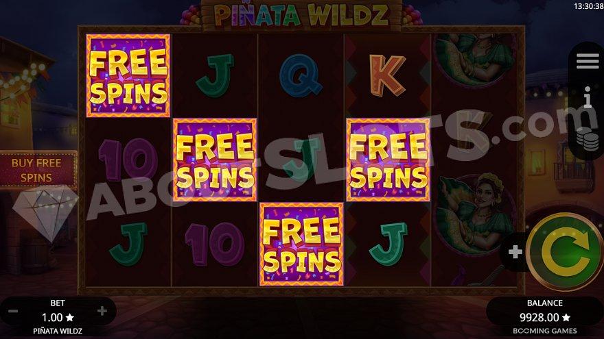 Four Scatter Symbols trigger the Free Spins.