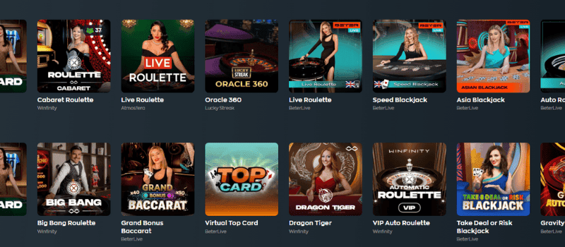 Go live at Vave Casino and play with real dealers for an immersive experience.