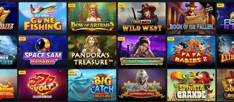 Exciting selection of online slot games available to play at Whamoo Casino.