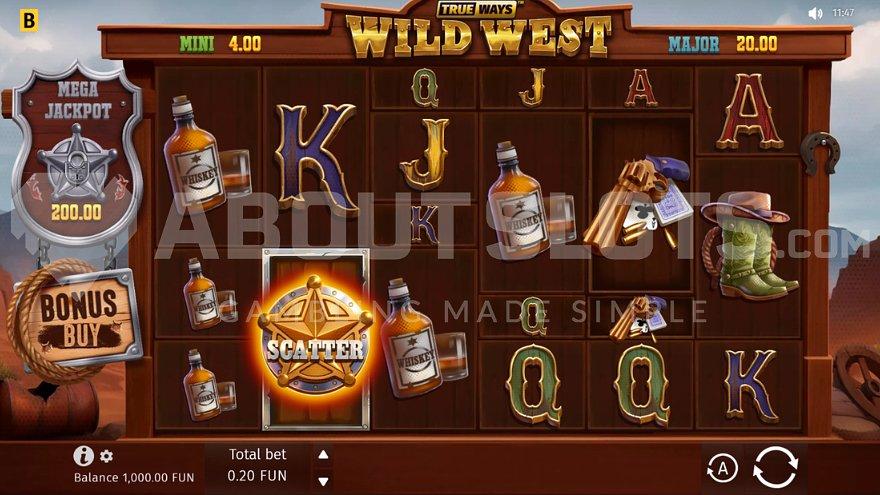 A casino slot with a Western theme.