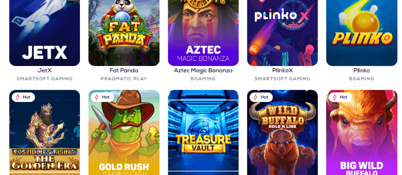 Some of the video slots at Wildfortune.io