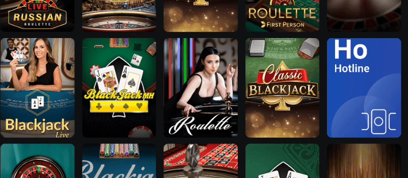 Betify Casino's live games room, featuring real-time thrills with dealers.