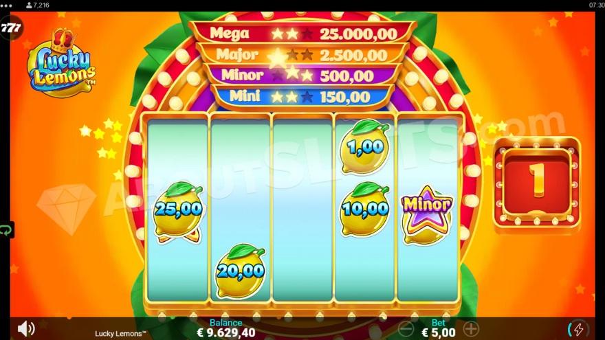 A screenshot of the jackpot bonus