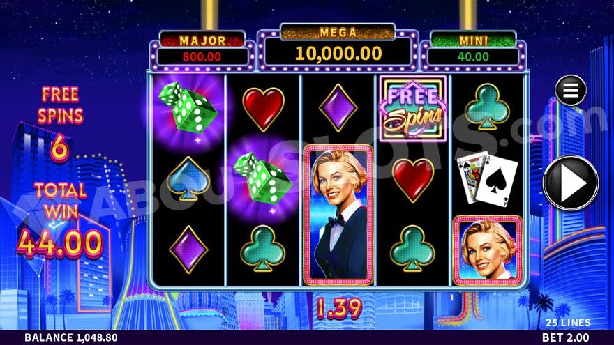 Six remaining free spins. 