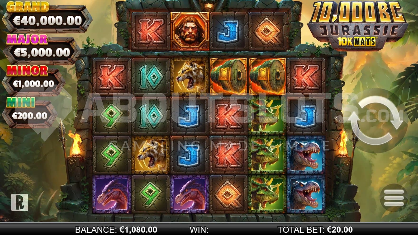 A casino slot with 6 reels.