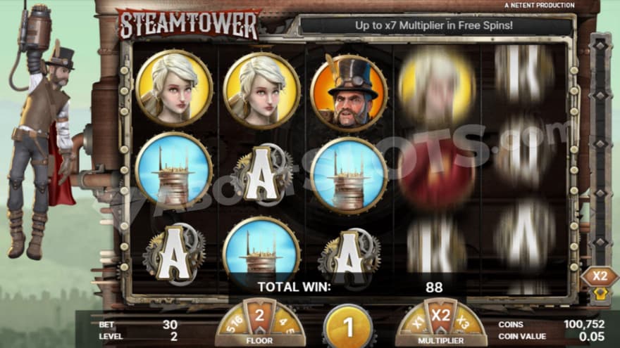 Bonus game with a 2X win multiplier.