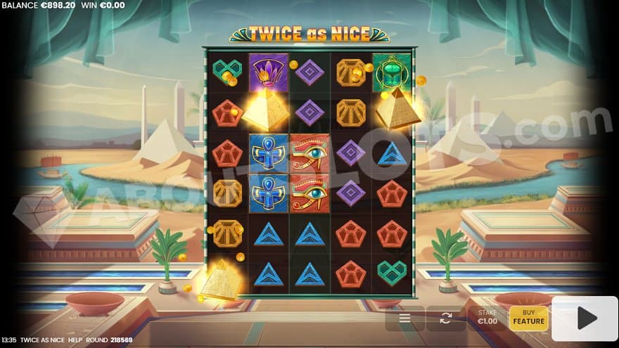 Three pyramid scatter symbols trigger the free spins.