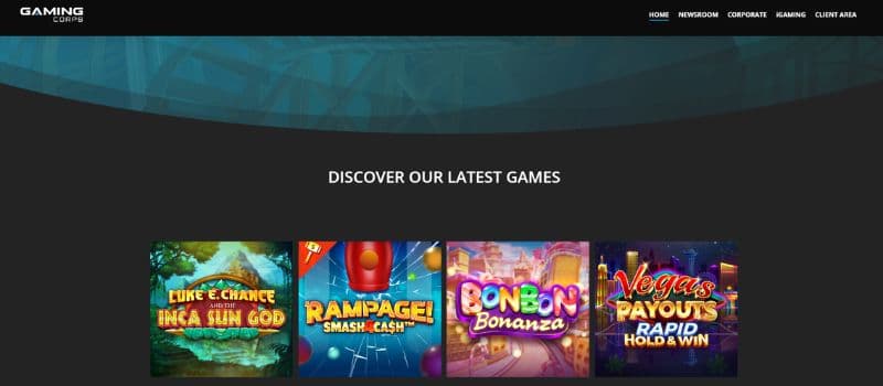 Some of the games from Gaming Corps.