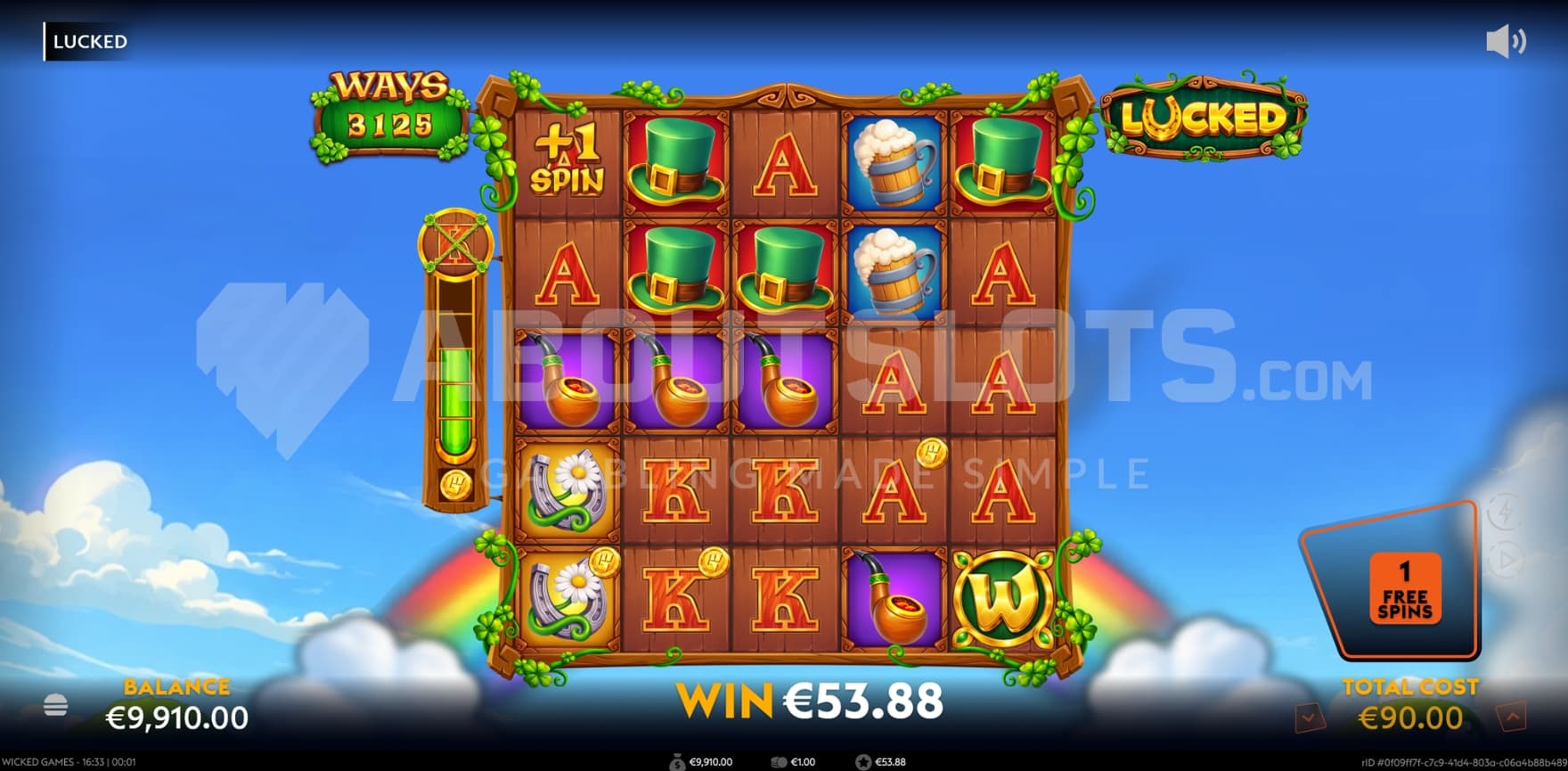 +1 Free Spin awarded