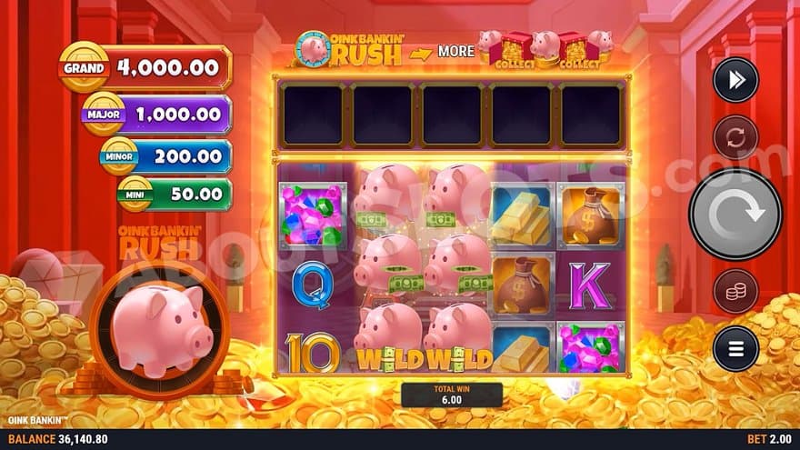 Fully stacked walking wilds on reels 2 and 3.