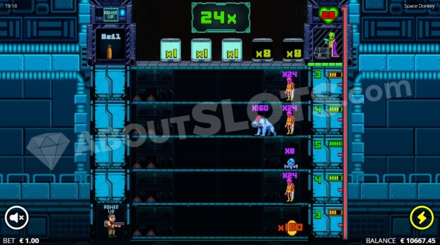 A screenshot from the Hide N' Seek bonus