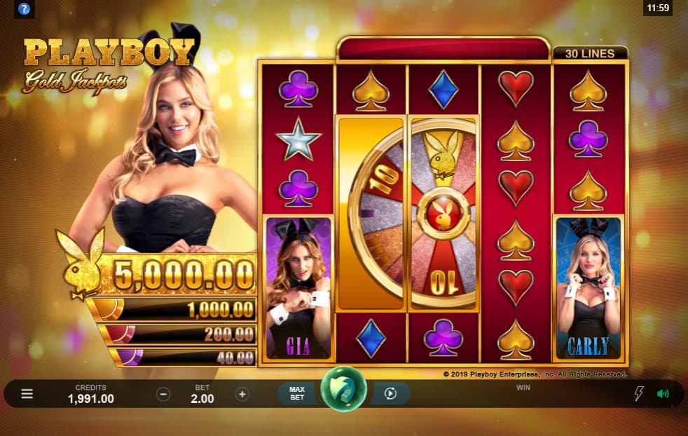 Playboy Gold Jackpots Slot Gameplay