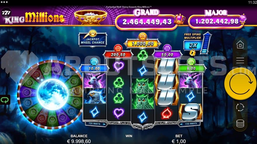 A casino slot with 5 reels and 3-4-5-4-3 rows.