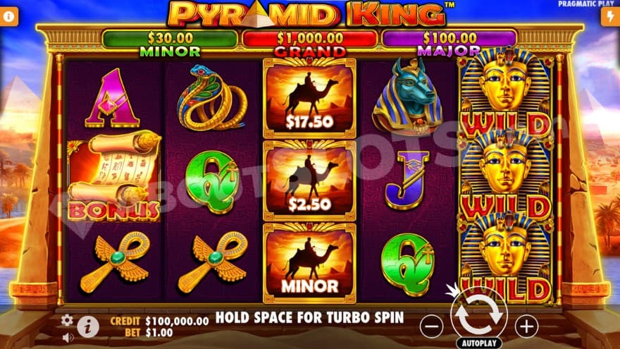 base game where you can see pyramids in the background.