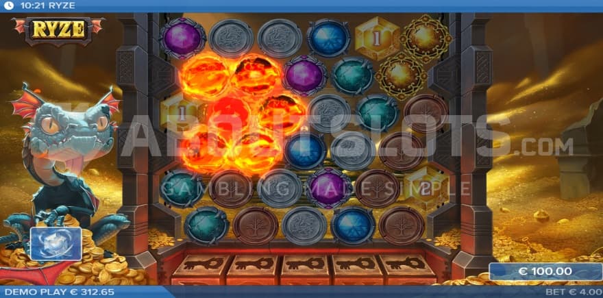 A screenshot of the burst mechanic