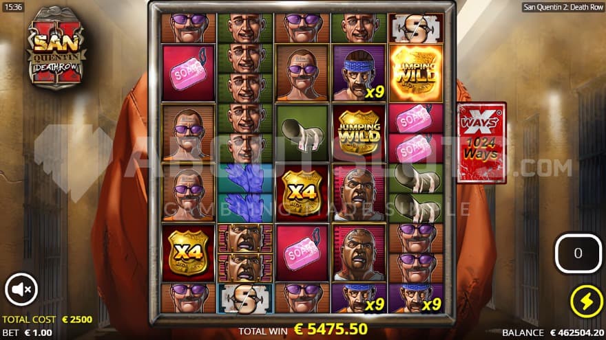 A screenshot of the Super Free Spins with 4 roaming wilds