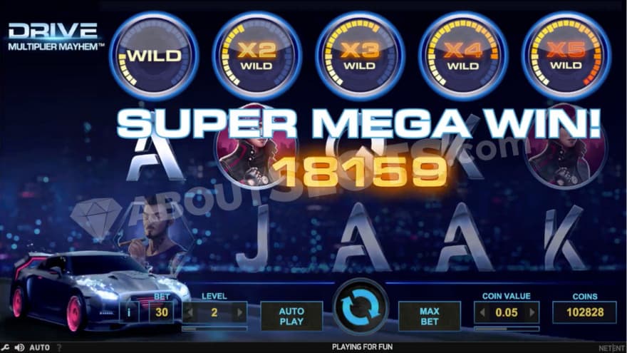 Bonus game with a super mega win.