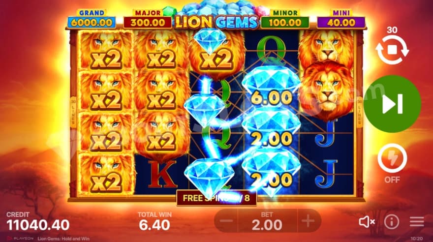 Free Spins with a win of multipliers.